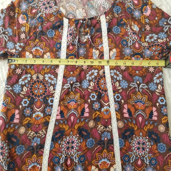 Matilda Jane Intermission Brown Floral Shift Dress Size Large - Picture 11 of 15